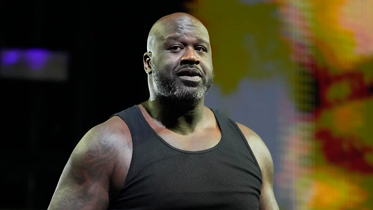 Shaquille O'Neal performs during Shaq's Fun House Super Bowl event on Friday, Feb. 10, 2023, at Talking Stick Resort in Scottsdale, Ariz. (Photo by Rick Scuteri/Invision/AP)
