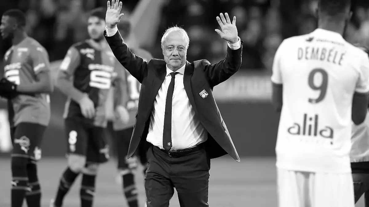 Bernard Lacombe nach dem Spiel in der Ligue 1 zwischen Olympique Lyon und Stade Rennes am 15. Dezember 2019