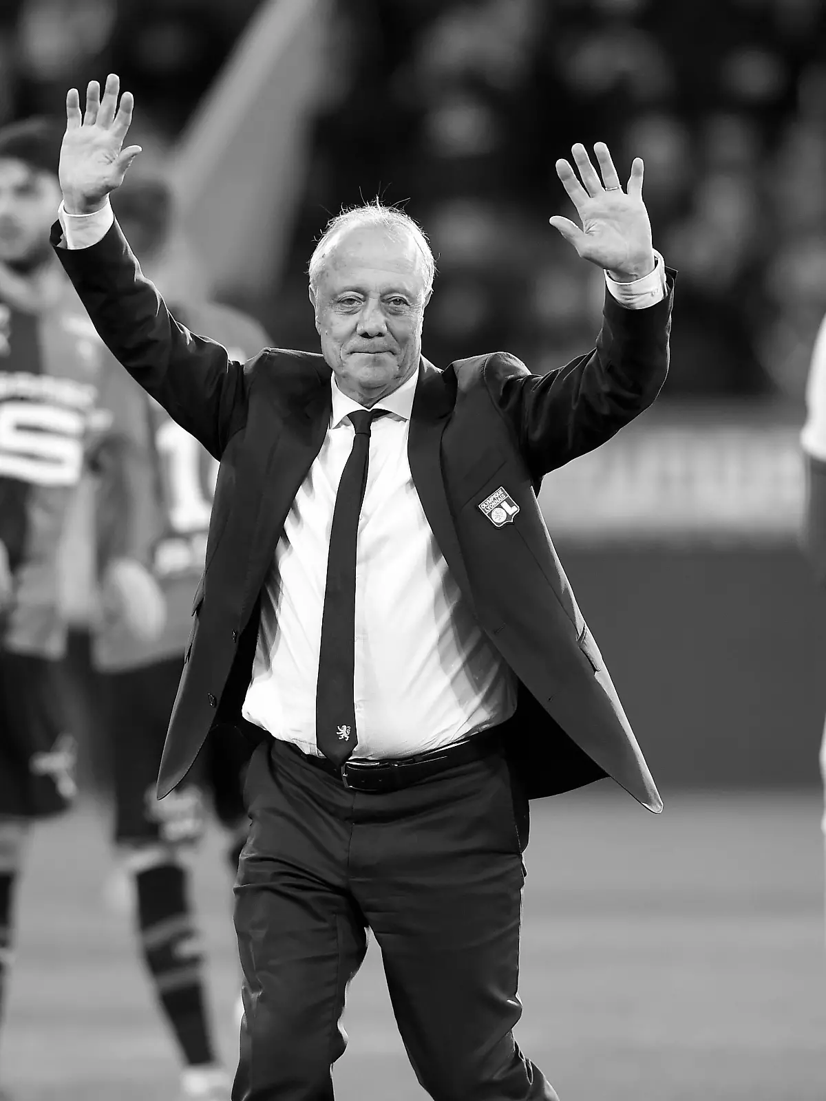 Bernard Lacombe nach dem Spiel in der Ligue 1 zwischen Olympique Lyon und Stade Rennes am 15. Dezember 2019 