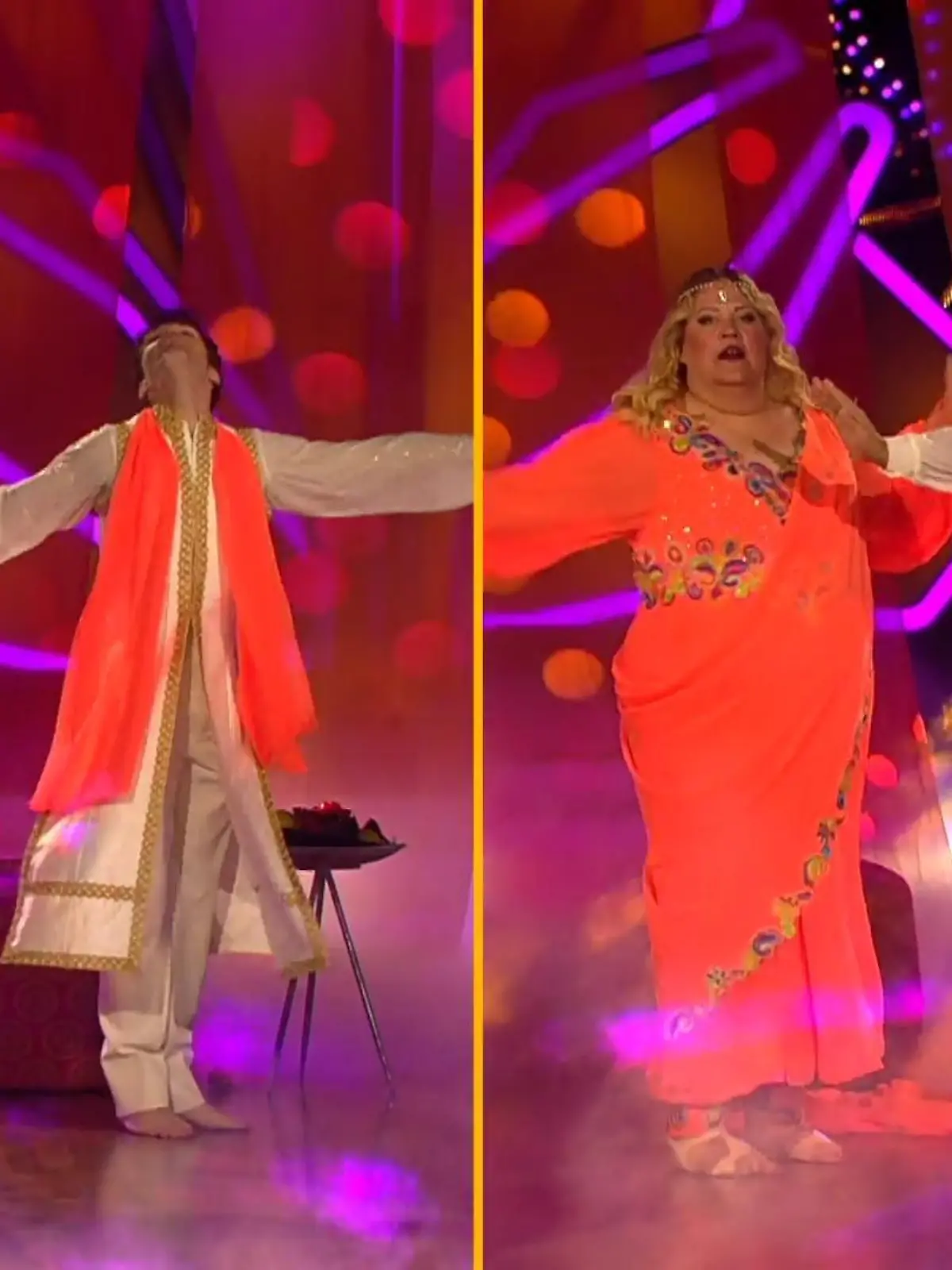 Laura Müller tanzt gegen Ilka Bessin im Bollywood-Tanzduell bei "Let's Dance".