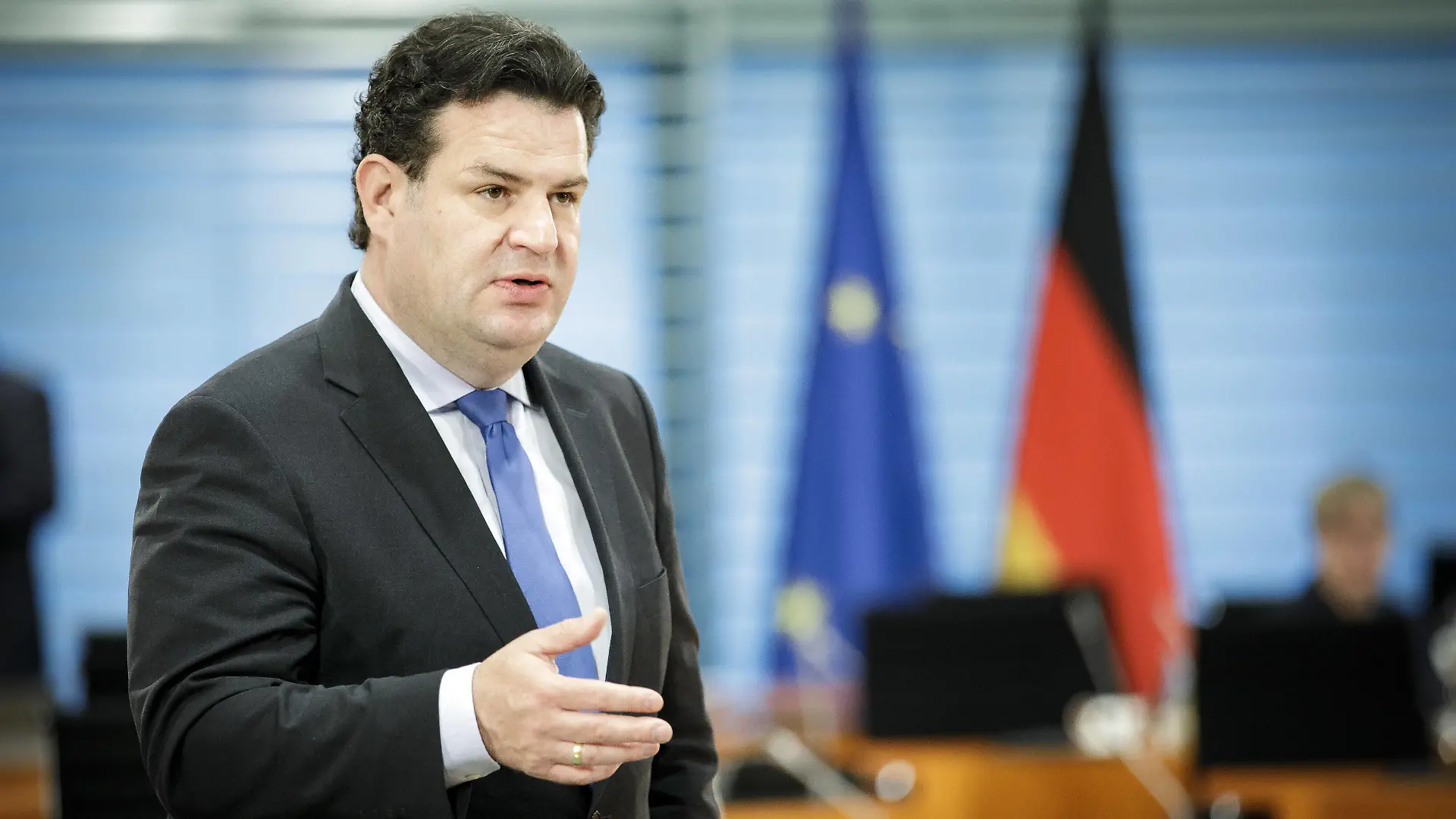 Bundesarbeitsminister Hubertus Heil, SPD, aufgenommen vor Beginn einer Kabinettssitzung im Bundeskanzleramt Berlin, 29.04.2020. Berlin Deutschland *** Federal Minister of Labour Hubertus Heil, SPD, recorded before the start of a cabinet meeting in the Federal Chancellery Berlin, 29 04 2020 Berlin Germany Copyright: xJaninexSchmitz/photothek.netx