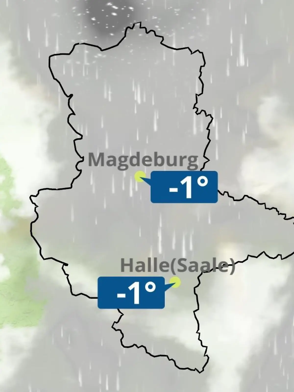 Bild zu: "Regen und Wolkenfilm für Halle und Magdeburg"