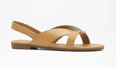 Riemen-Sandale in Camel