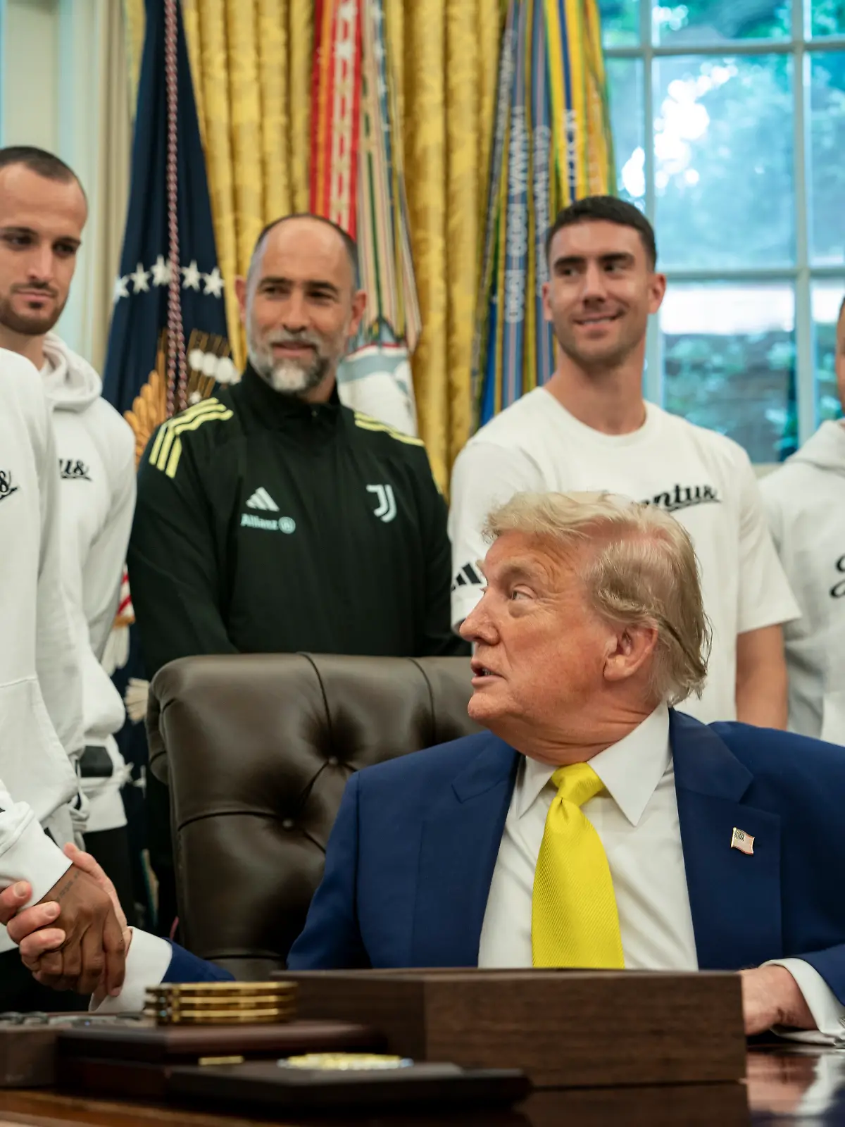 US-Präsident Trump empfängt Juventus Turin im Weißen Haus.
