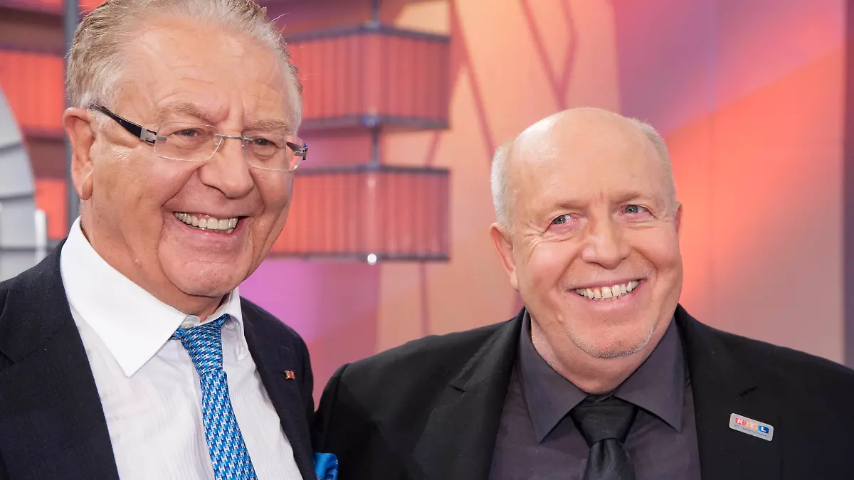 Heinz HORRMANN, links, Gastro-Kritiker, und Reiner CALMUND