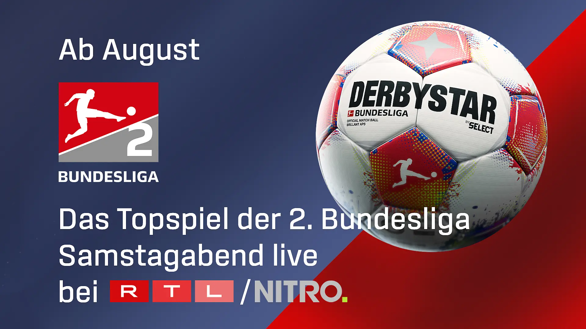 Das Topspiel der 2. Bundesliga Samstagabend live bei RTL/Nitro.