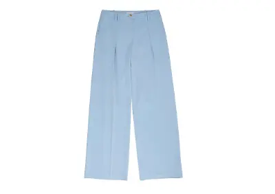 Bundfaltenhose in Blau