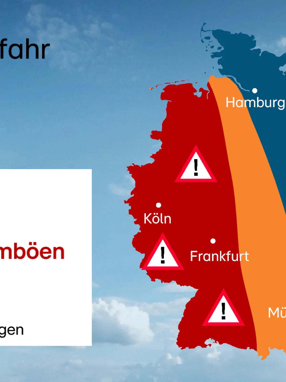 Bild zu: "Achtung - Gefahr! Unwetterfront zieht über Deutschland"