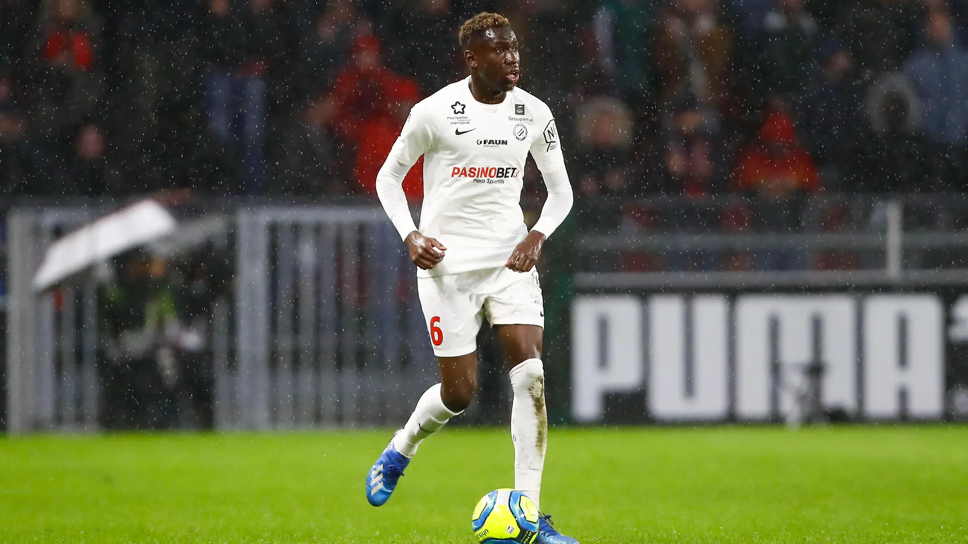 Junior Salomon Sambia Montpellier FOOTBALL : Rennes vs Montpellier - Ligue 1 - 08/03/2020 GwendolineLeGoff/Panoramic PUBLICATIONxNOTxINxFRAxITAxBEL