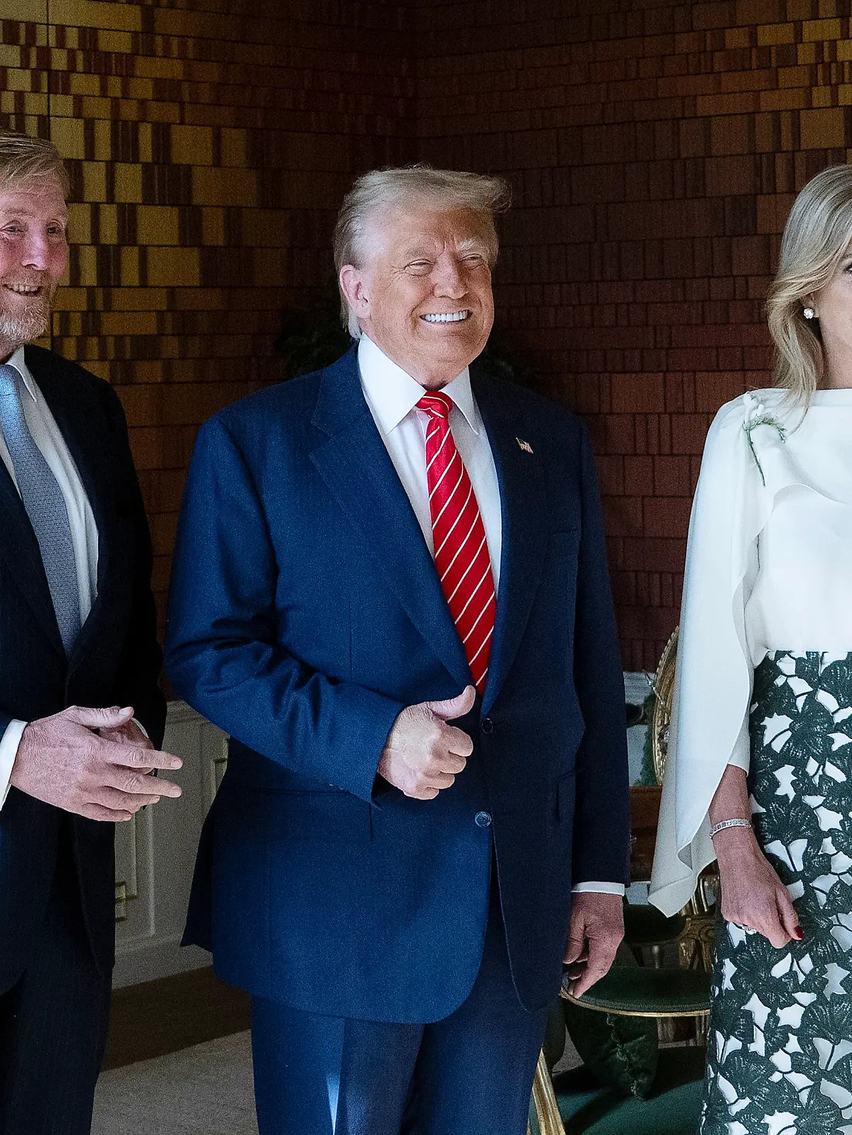 König Willem-Alexander, Donald Trump und Königin Máxima