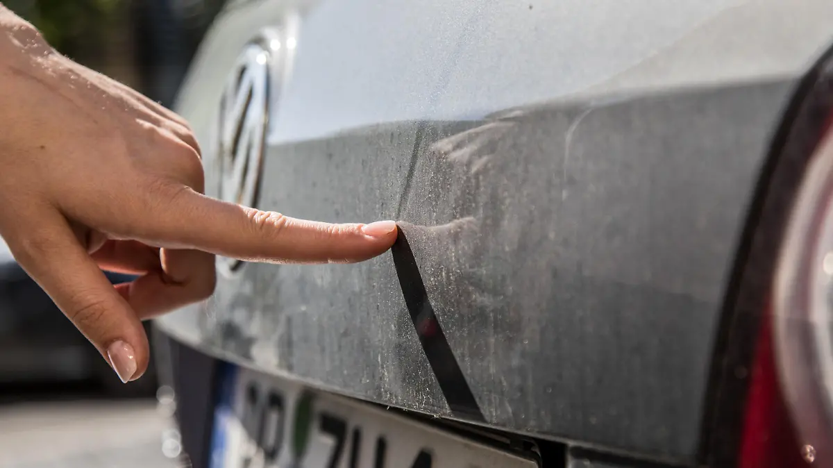 Pollen auf dem Auto