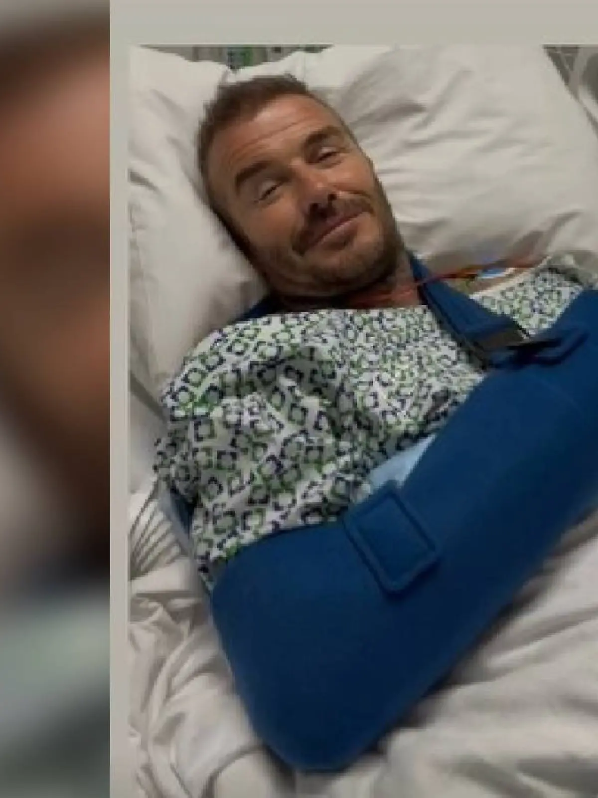Victoria Beckham teilt ein Bild von David Beckham im Krankenhaus.
