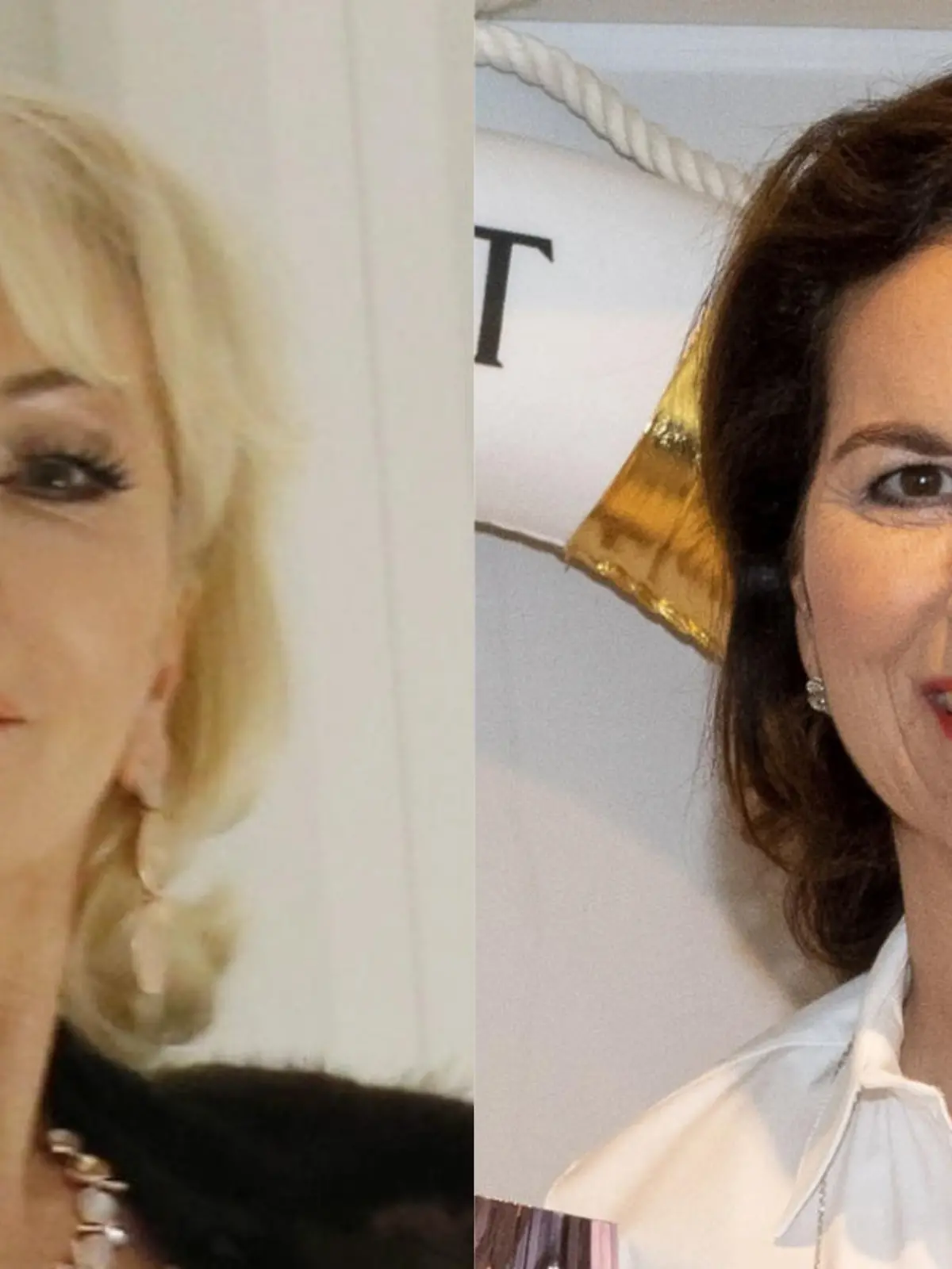 Désirée Nick (l.) nimmt ihre Kontrahentin Claudia Obert (r.) in Schutz.