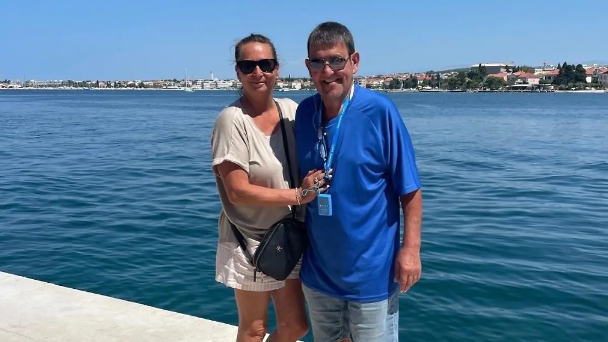 Auch Frank und seine Frau Claudia haben Ferien auf dem Kreuzfahrtschiff gemacht.