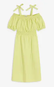 Off-Shoulder-Kleid aus reiner Bio-Baumwolle