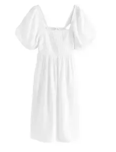 Schulterfreies Midikleid mit Puffärmeln von Next