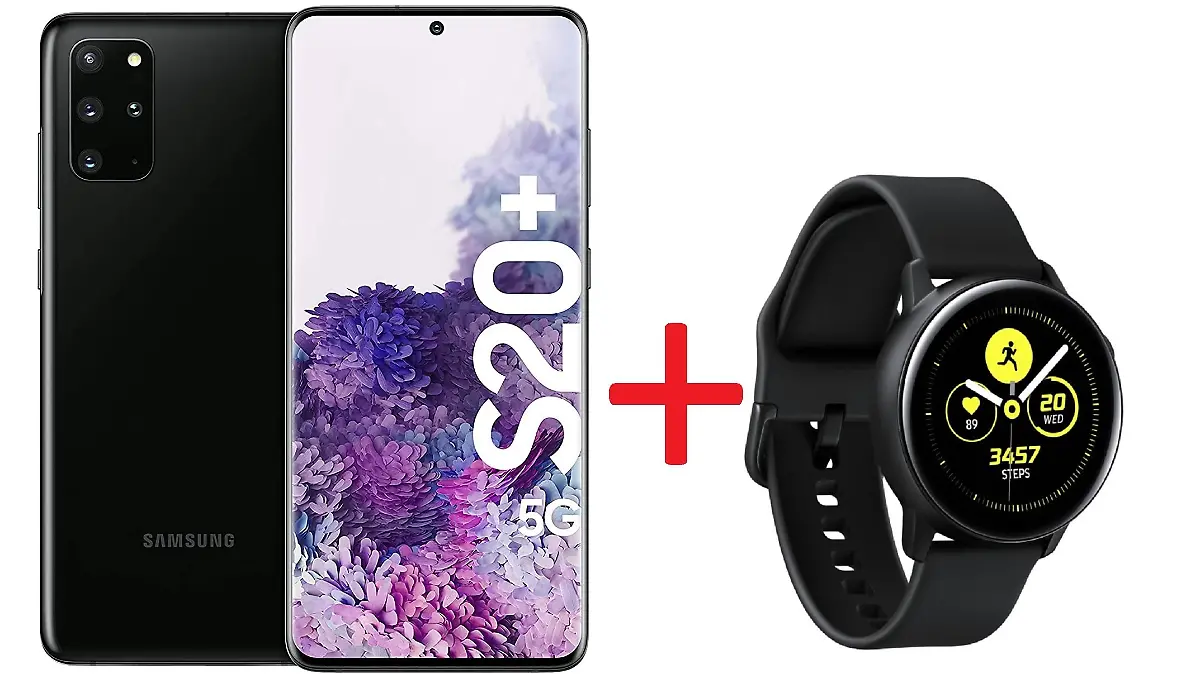 Mit dem Mobilcom-Debitel-Tarif gibt es das Samsung S20+ und die Galaxy Watch Active im Bundle.