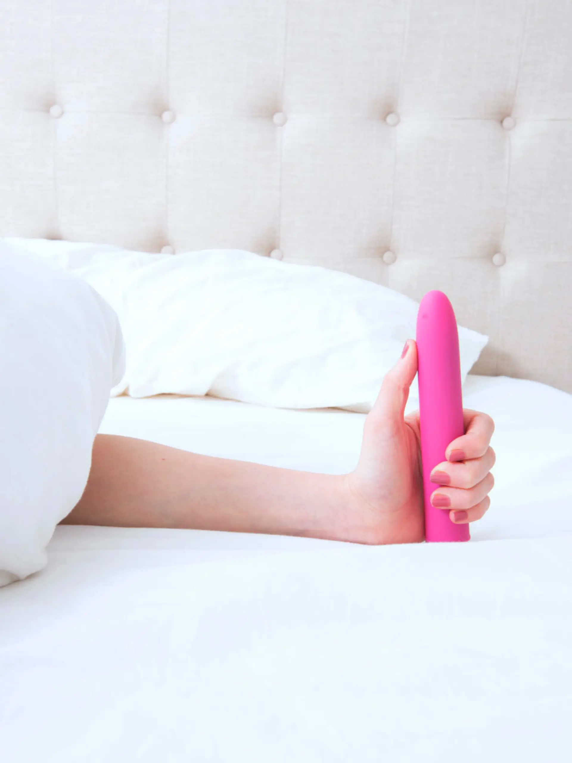 Female holding Dildo vibrator