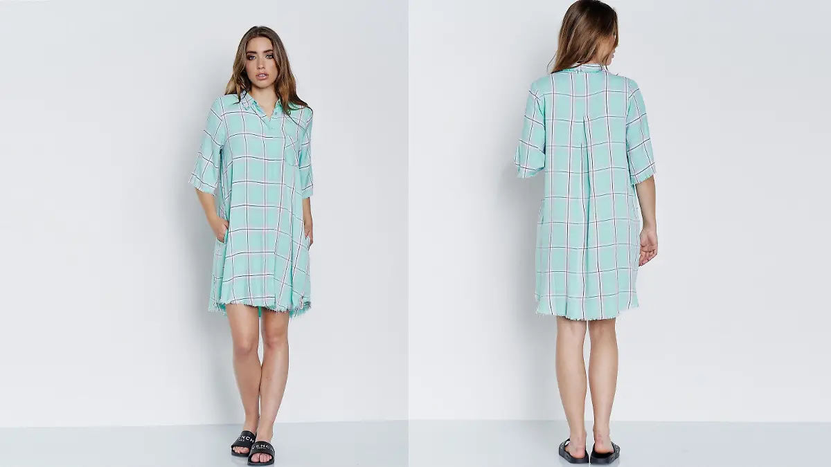 Cotton Candy: Hemdkleid mit weiter Passform