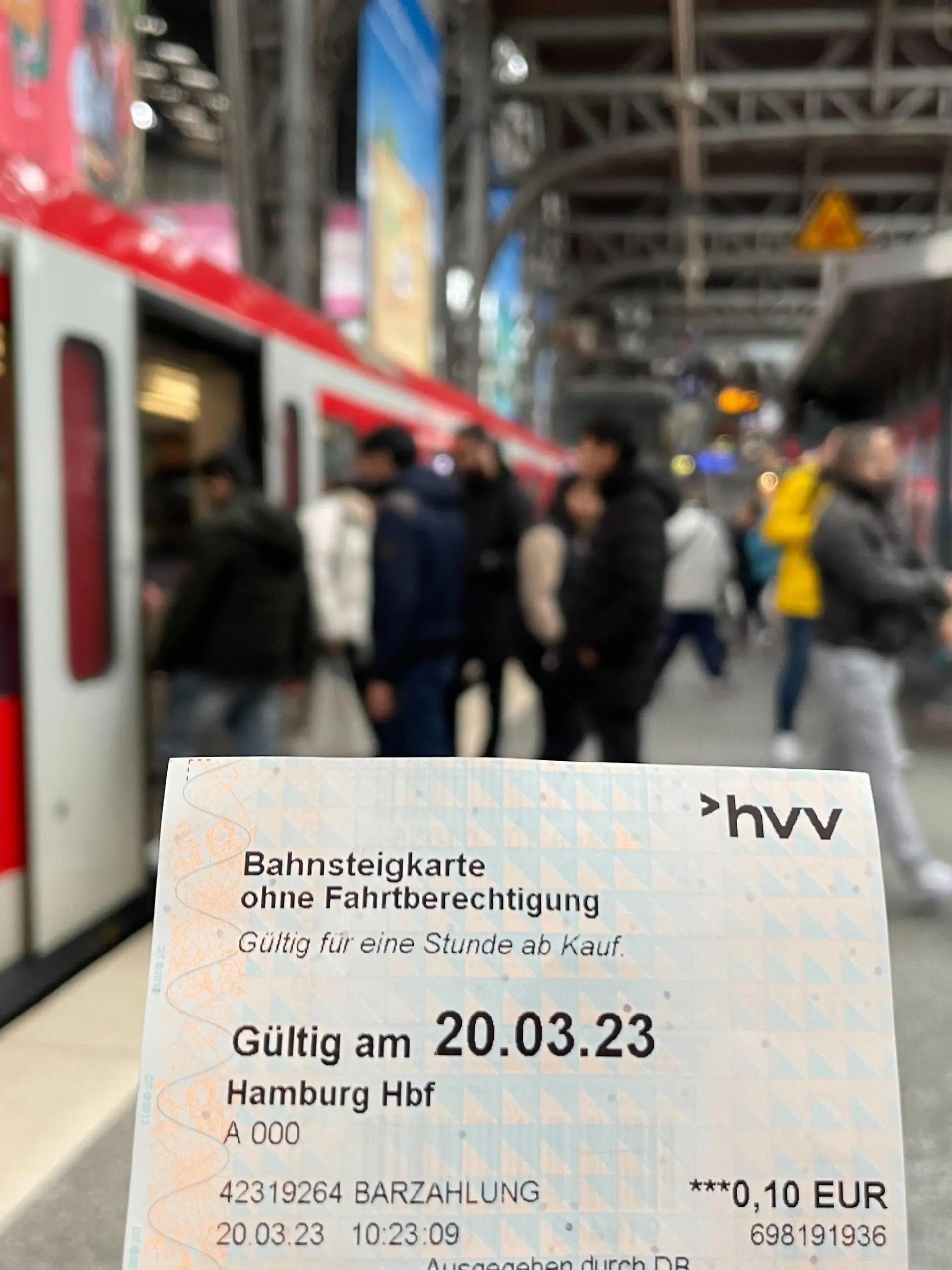 Bahnsteig-Ticket