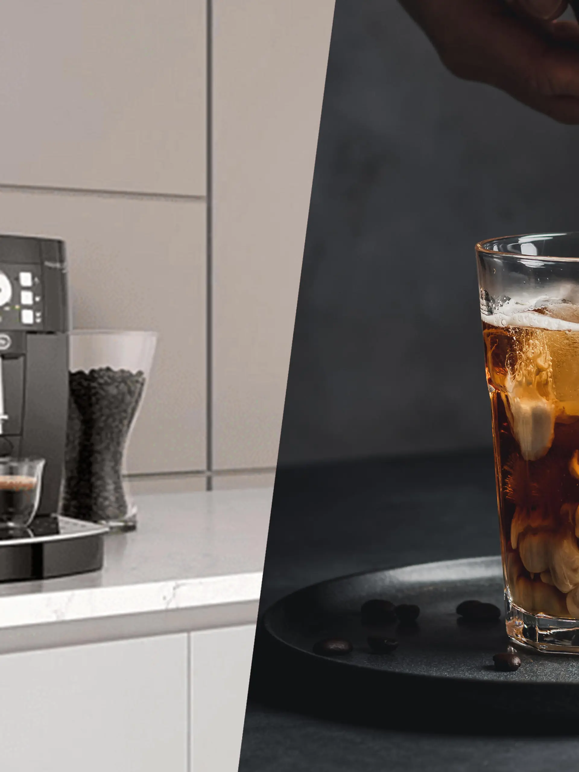 Kaffeemaschine der leckeren Kaffee zubereitet