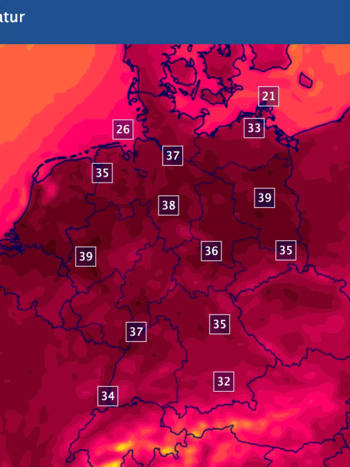 Bild zu: "40 Grad erneut in Sichtweite! Vorm Hitzecomeback gibt’s gefühlten Frühherbst"