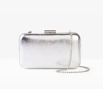 Clutch in Silber