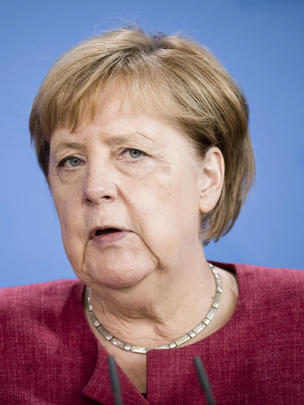 Bundeskanzlerin Angela Merkel, CDU, aufgenommen bei einem Presse Statement, anaesslich des G/ Treffens, im Bundeskanzleramt in Berlin. 24.08.2021. Berlin Deutschland *** German Chancellor Angela Merkel, CDU, recorded during a press statement, on the occasion of the G meeting, at the Federal Chancellery in Berlin 24 08 2021 Berlin Germany Copyright: xFelixxZahn/photothek.netx