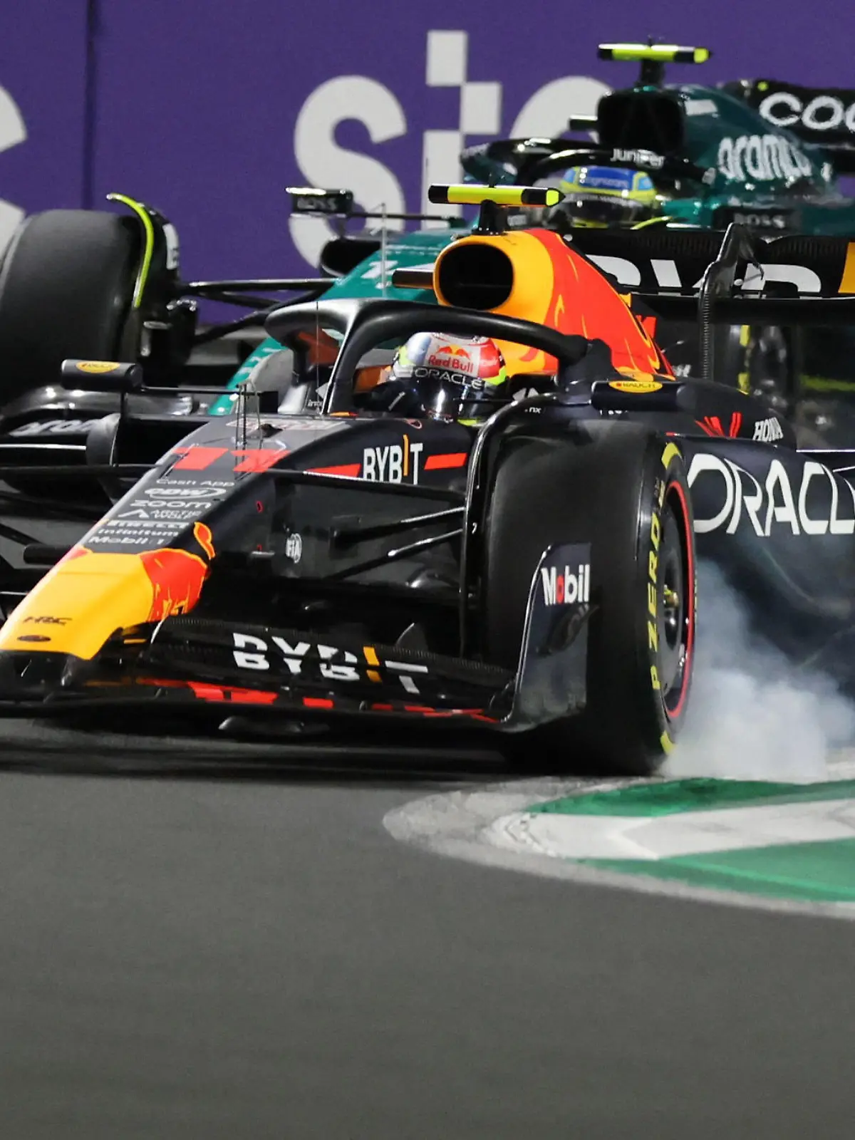 Formula One F1 - Saudi Arabian Grand Prix - Jeddah Corniche Circuit, Jeddah, Saudi Arabia - March 19, 2023 Red Bull's Sergio Perez in action during the race REUTERS/Ahmed Yosri