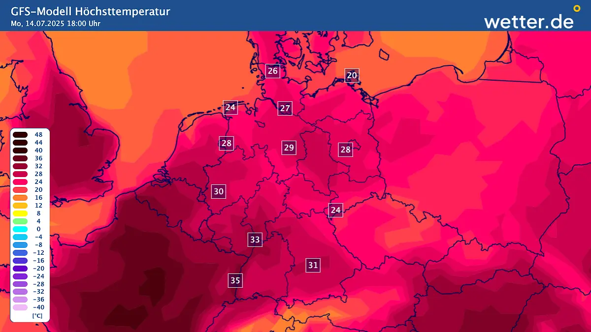 Der Sommer kommt wieder in Fahrt - bevorzugt im Westen und Süden wird es heiß!