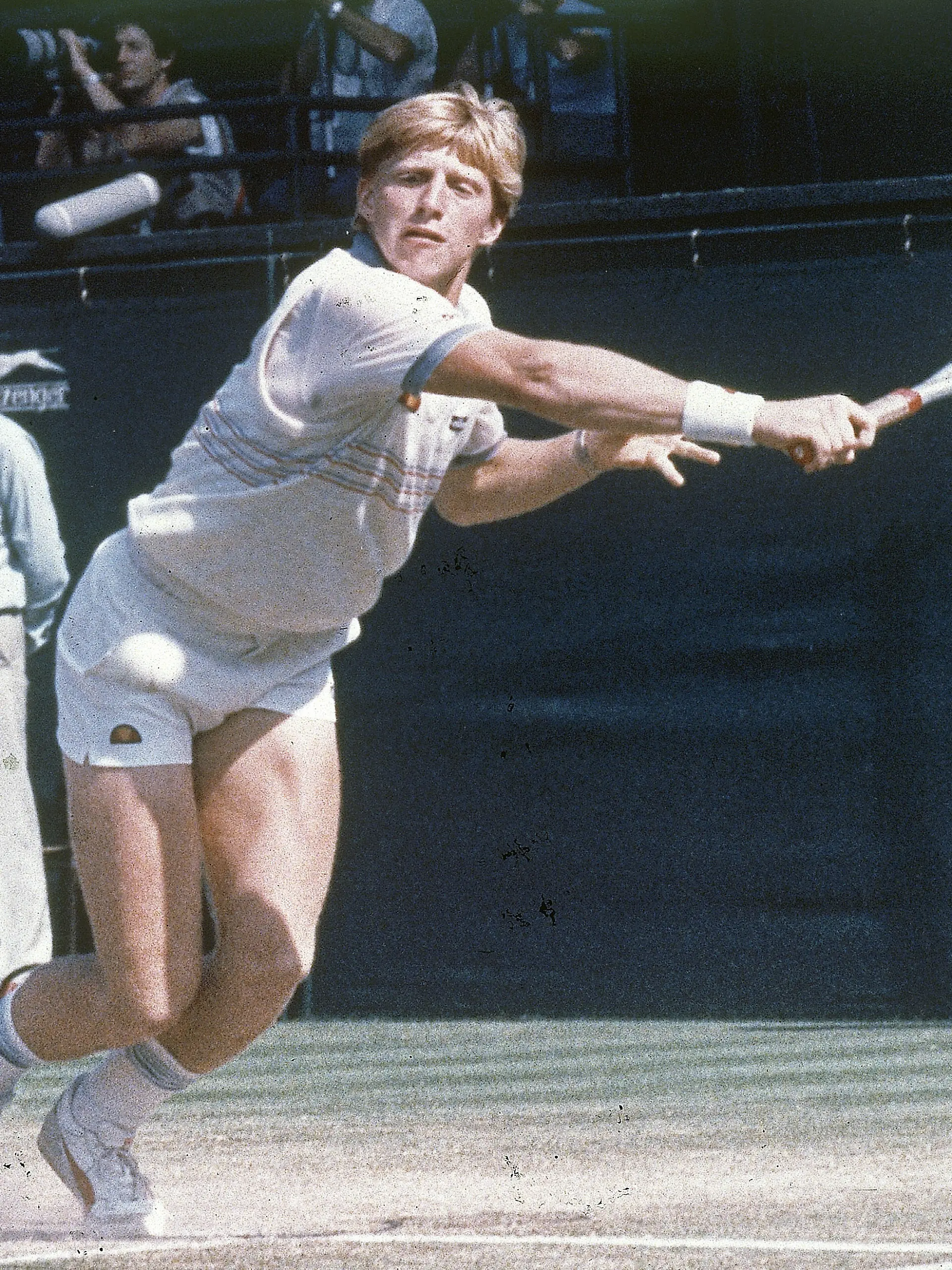 Der junge Boris Becker 1985 in Wimbledon.