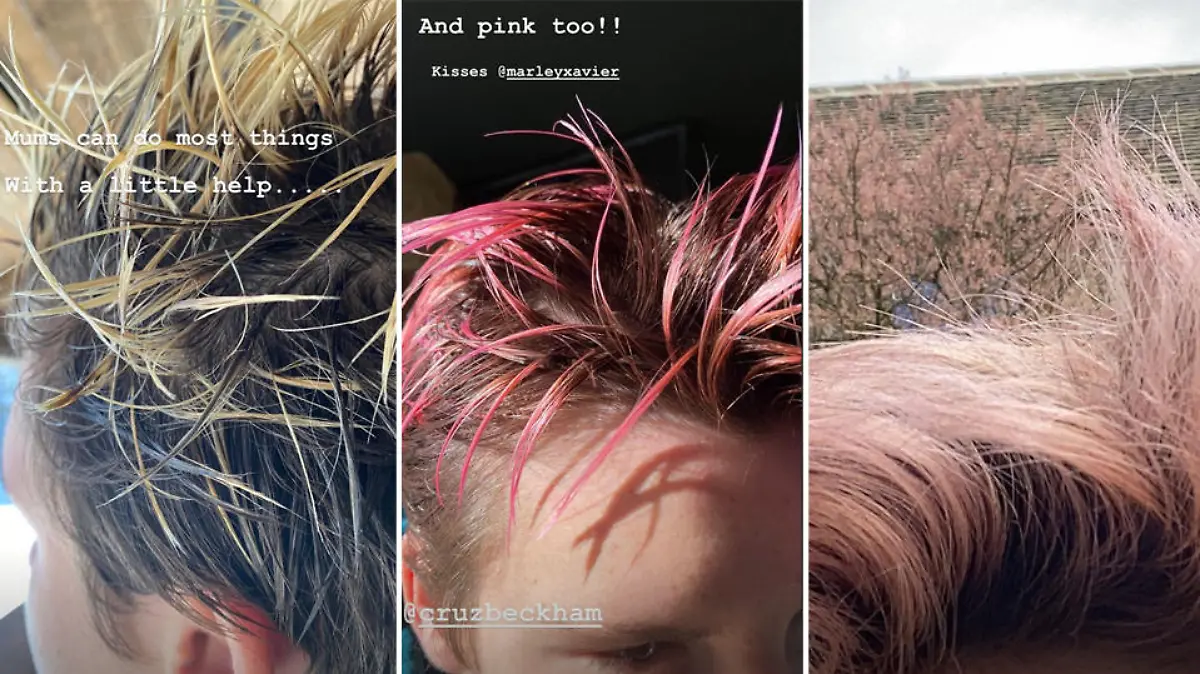 Cruz Beckham trägt jetzt eine rosa Mähne.