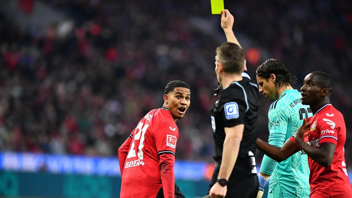 LEVERKUSEN, GERMANY - 19.03.23: Amine Adli. The Bundesliga match FC Bayer 04 Leverkusen vs FC Bayern Muenchen at BayArena PUBLICATIONxNOTxINxRUS Copyright: xVITALIIxKLIUIEVx