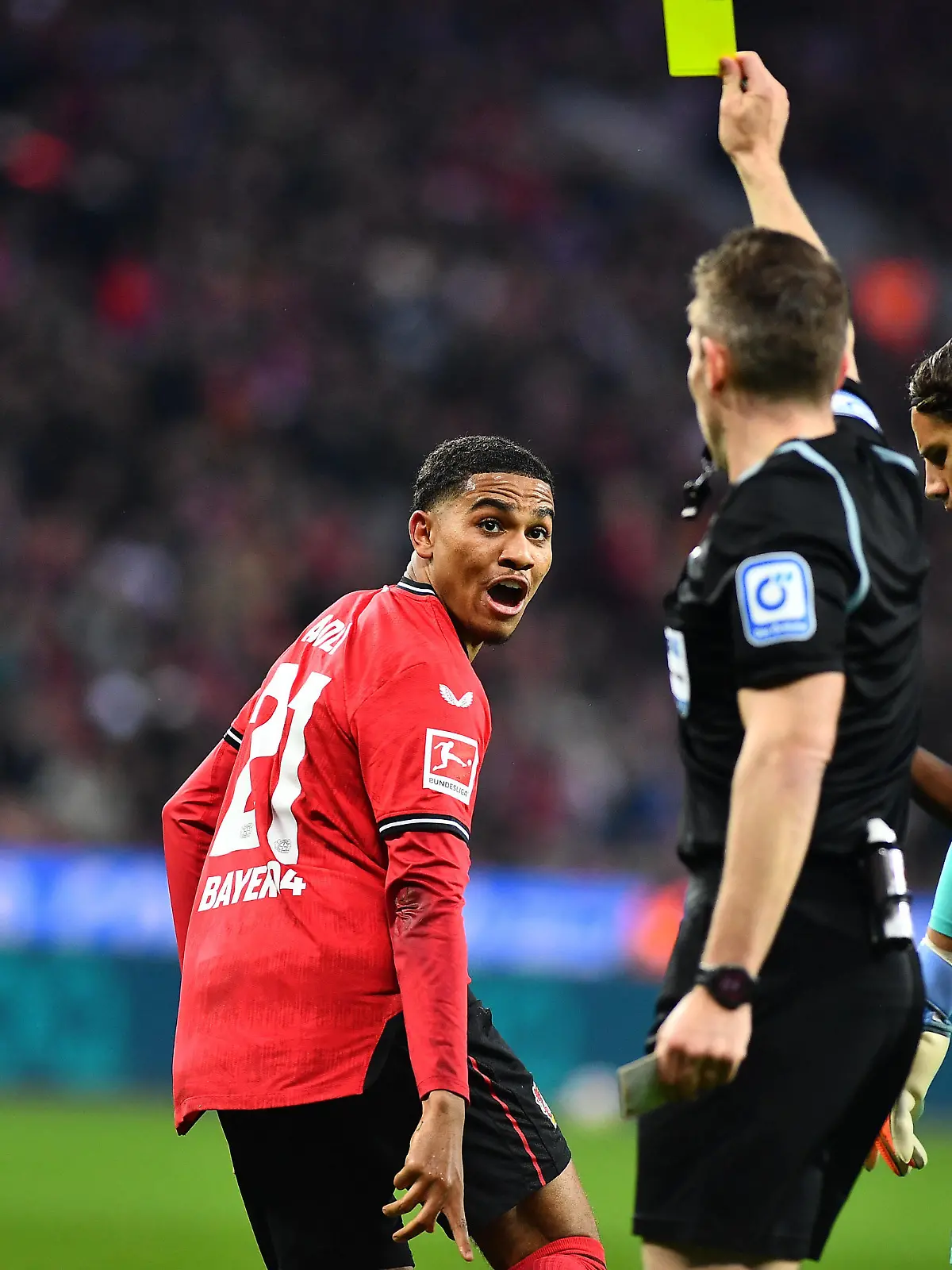 LEVERKUSEN, GERMANY - 19.03.23: Amine Adli. The Bundesliga match FC Bayer 04 Leverkusen vs FC Bayern Muenchen at BayArena PUBLICATIONxNOTxINxRUS Copyright: xVITALIIxKLIUIEVx