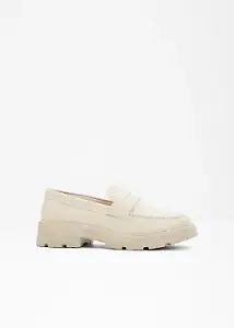 Chunky Loafer in Beige