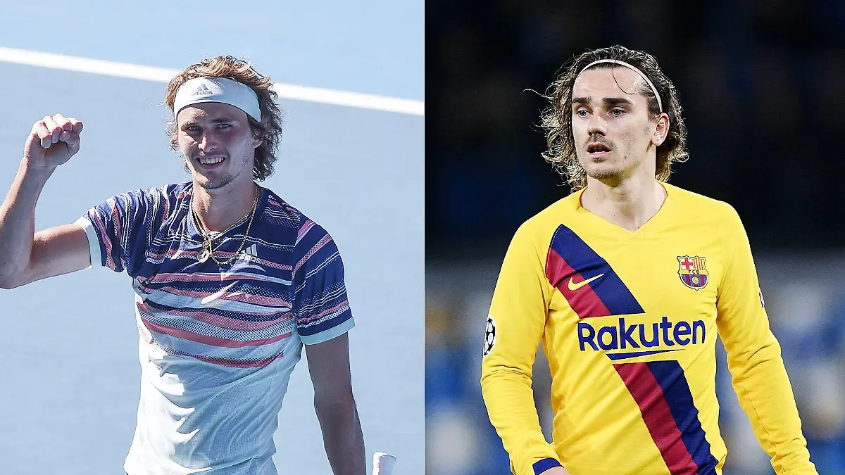Alex Zverev und Antoine Griezmann