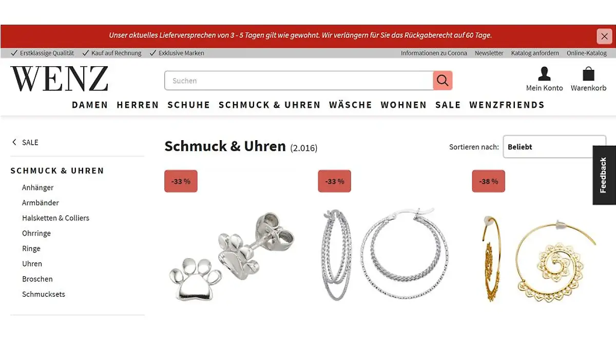 Wenz mit Oster-Sales