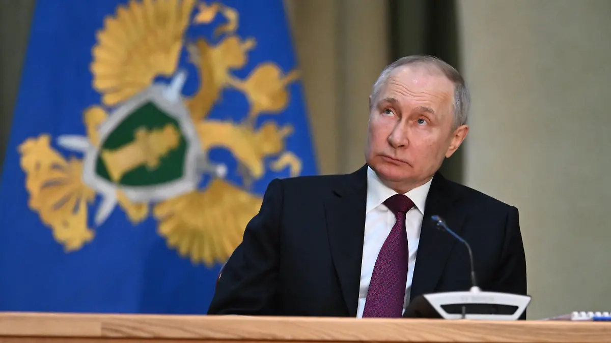 Russia Putin Prosecutor General s Office Board 8390887 15.03.2023 Russian President Vladimir Putin speaks during an expanded meeting of the Prosecutor General s Office board in Moscow, Russia. Pavel Bednyakov / Sputnik Moscow Russia PUBLICATIONxINxGERxSUIxAUTxONLY Copyright: xPavelxBednyakovx