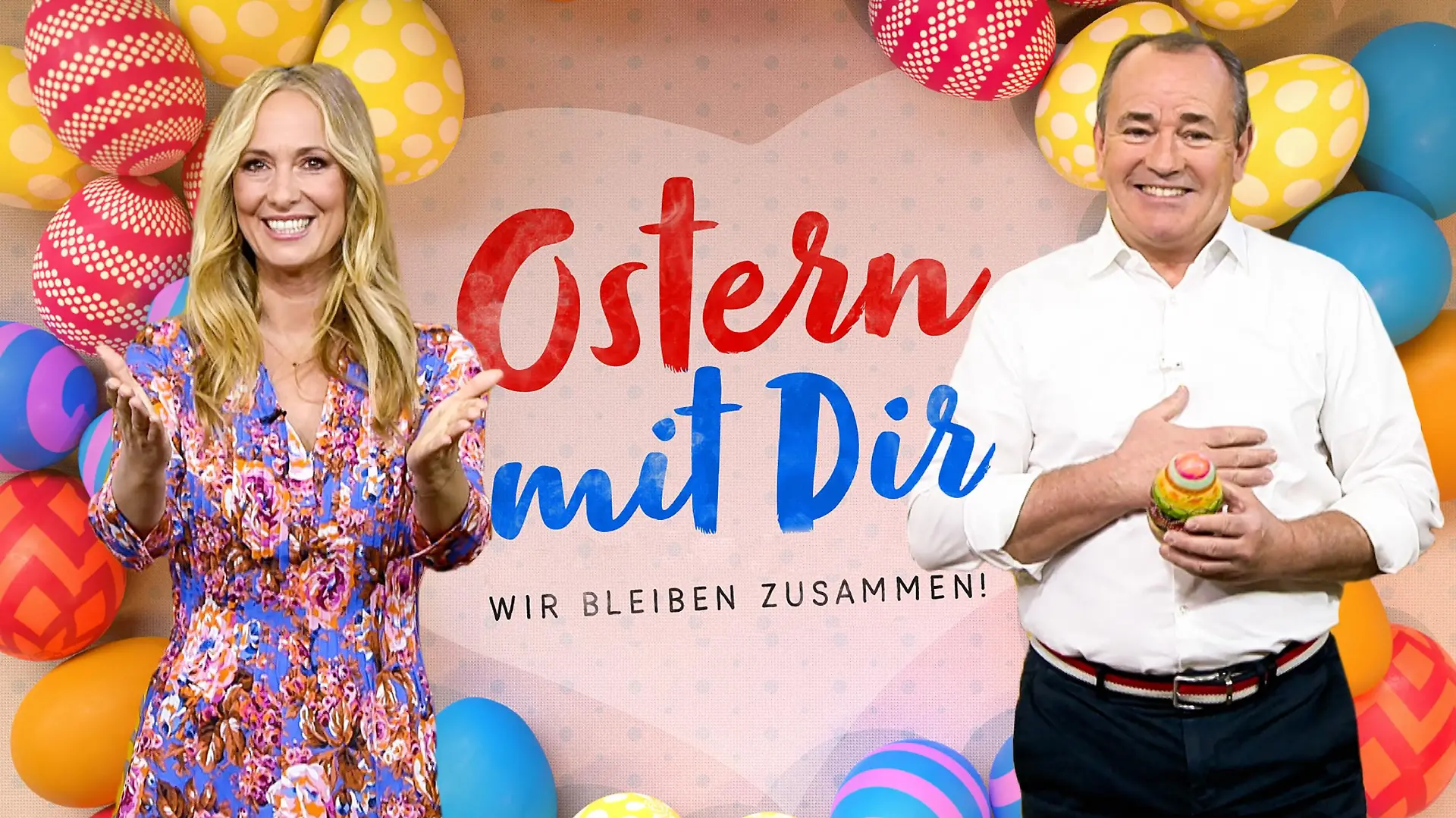 Angela Finger-Erben und Wolfram Kons moderieren die RTL-Liveshow an Ostersonntag.