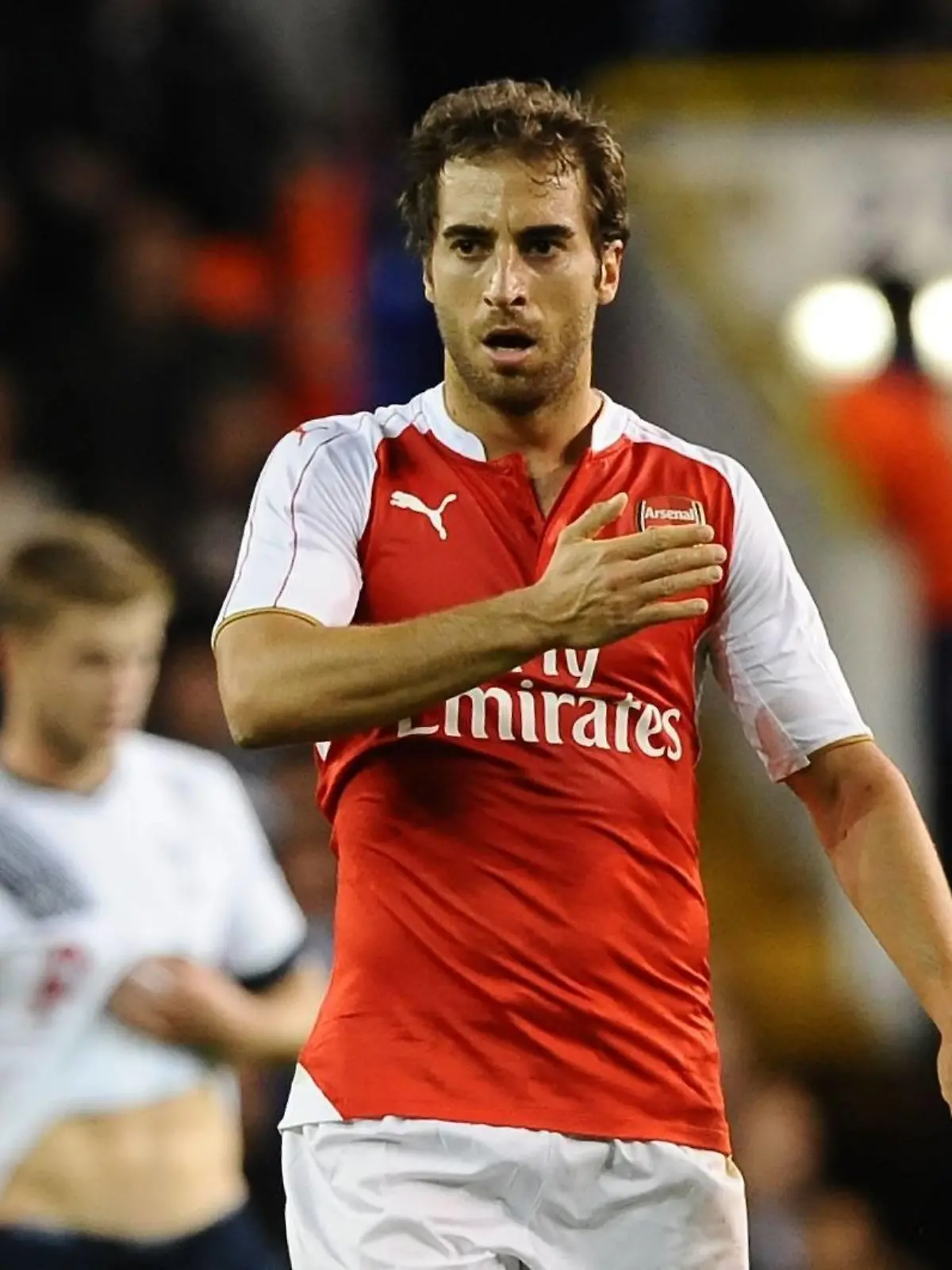 Football - 2015 / 2016 Capital One League Cup - Third Round: Tottenham Hotspur vs. Arsenal Mathieu Flamini of Arsenal celebrates his goal by patting his badge at White Hart Lane. COLORSPORT/ANDREW COWIE PUBLICATIONxNOTxINxUKxBRA

Football 2015 2016 Capital One League Cup Third Round Tottenham Hotspur vs Arsenal Mathieu Flamini of Arsenal Celebrates His Goal by  His Badge AT White hard Lane Color Sports Andrew Cowie PUBLICATIONxNOTxINxUKxBRA