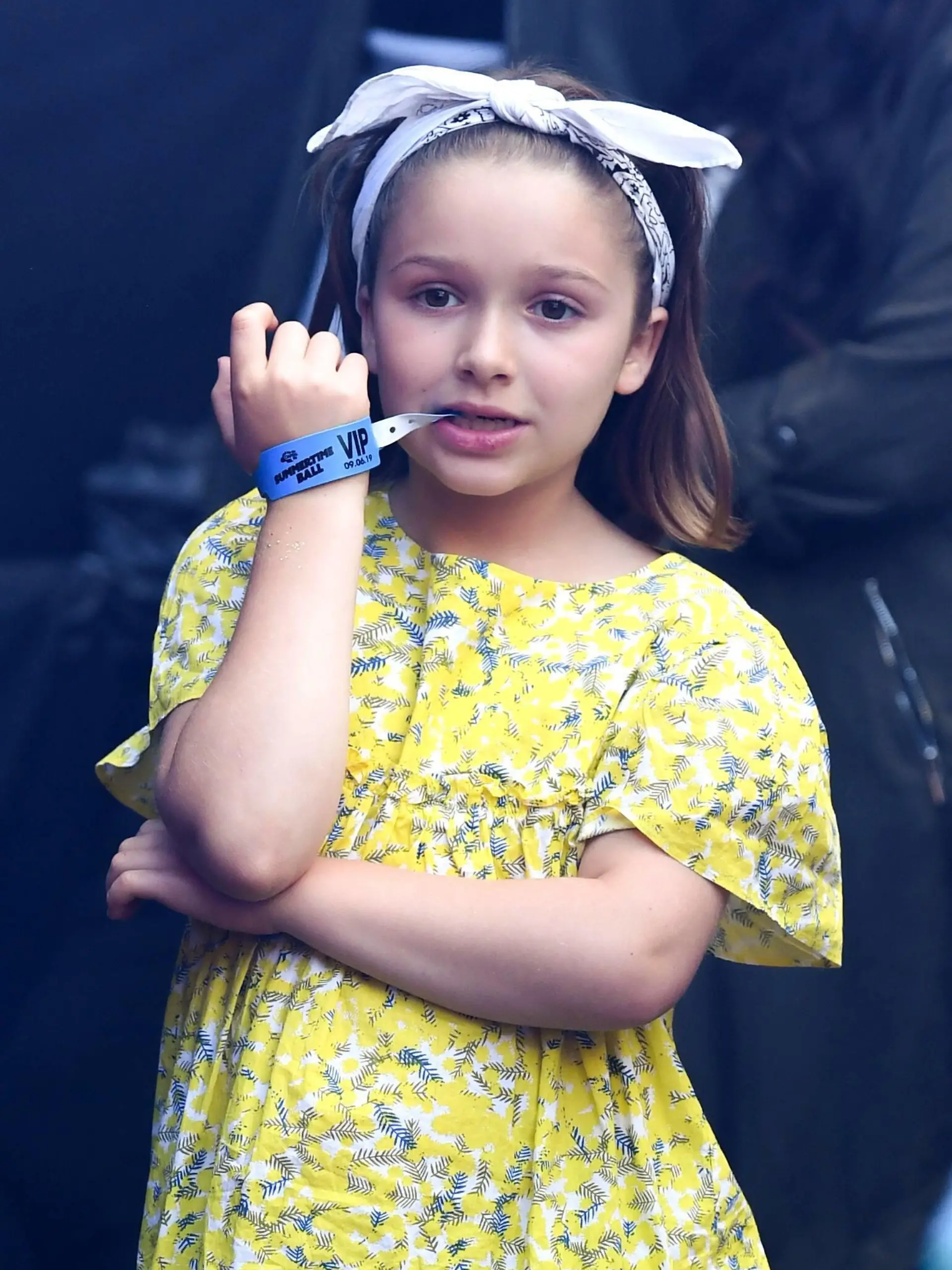 Capital FM Summertime Ball 2019 - Wembley Stadium Harper Beckham in the crowd during Capital s Summertime Ball. The world s biggest stars perform live for 80,000 Capital listeners at Wembley Stadium at the UK s biggest summer party. Picture Credit Should Read: Doug Peters/EMPICS EDITORIAL USE ONLY PUBLICATIONxINxGERxSUIxAUTxONLY Copyright: xDougxPetersx 43425627  
