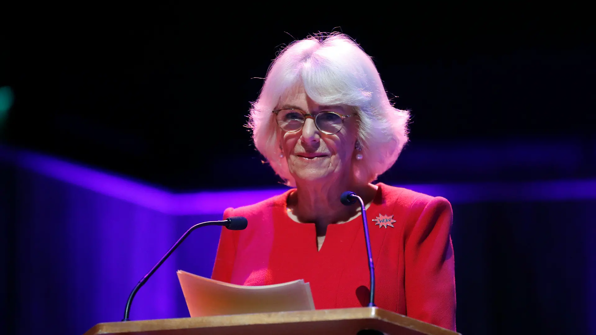 06.03.2020, Großbritannien, London: Herzogin Camilla, Präsidentin der Women of the World (WOW) Foundation, spricht während der Eröffnung des WOW 2020 Festivals im Southbank Center, in dessen Rahmen die Organisation außerdem ihr 10-jähriges Bestehen feiert. Foto: Alastair Grant/AP POOL/dpa +++ dpa-Bildfunk +++