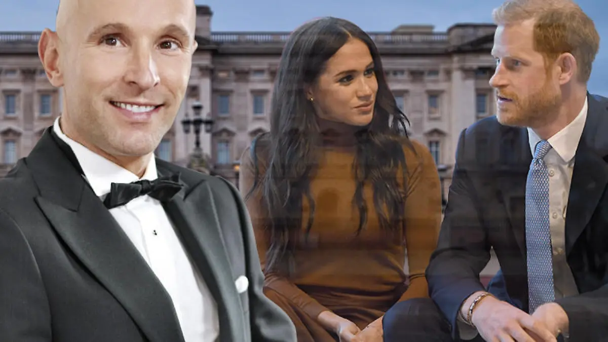 Michael Begasse mit Prinz Harry und Herzogin Meghan