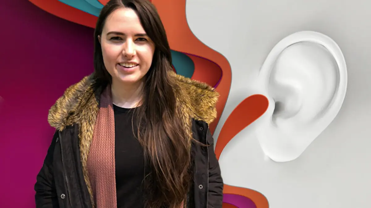 Julia Anika Schuh ist gehörlos, dank eines Implantats kann sie hören.