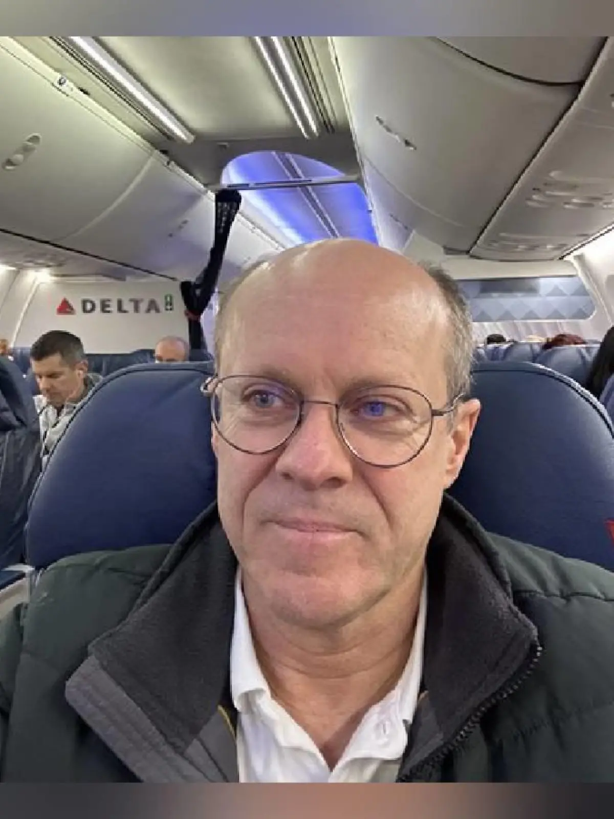 Steve Kirisch im Flugzeug