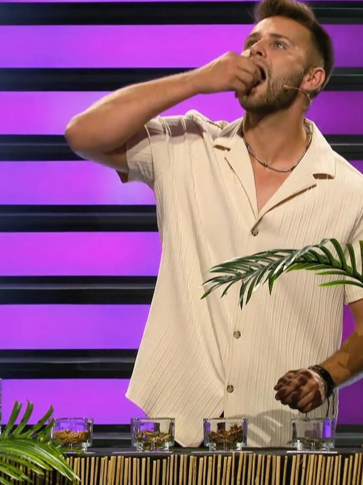 Grashüpfer, Heuschrecken und Seidenraupen! Bei „Take Me Out“ wird angerichtet. Was Jan Köppens Single-Mann Simon mit dieser Aktion bezwecken will und warum ausgerechnet Single-Lady Melli das Date mit ihm haben will, zeigen wir im Video.