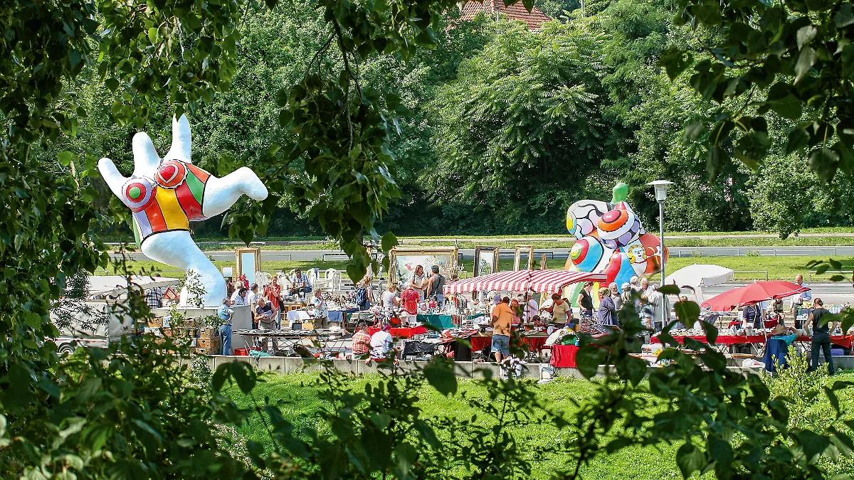Flohmarkt in der Altstadt Hannover.