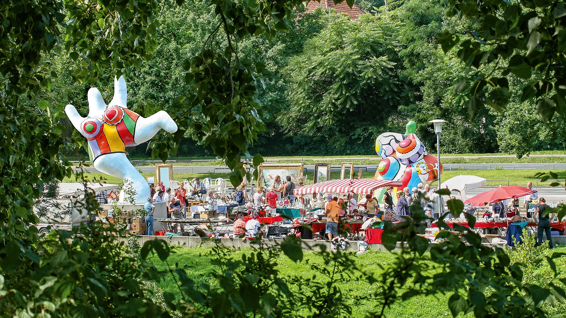 Flohmarkt in der Altstadt Hannover.