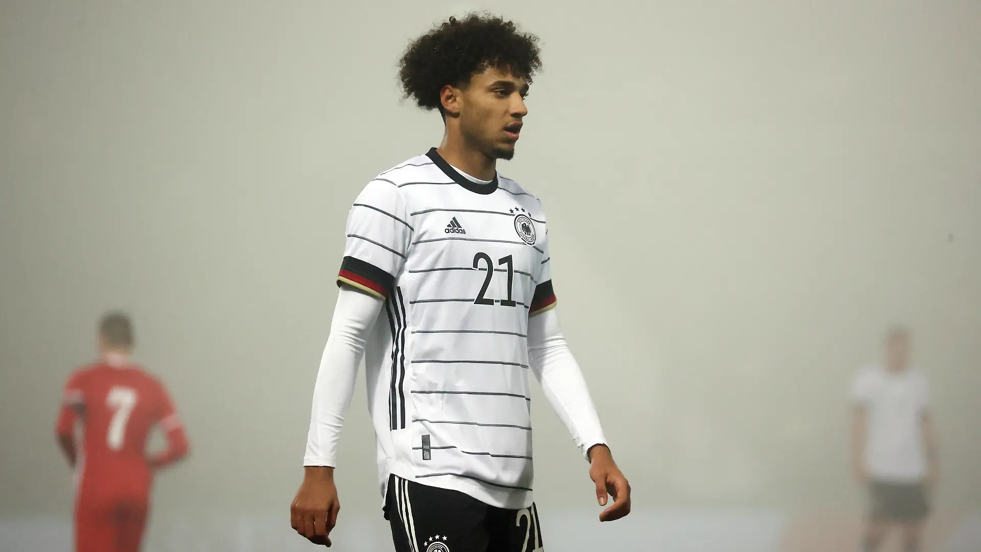 12.11.21 U21, U 21 Deutschland - U21 Polen Deutschland, Großaspach, 12.11.2021, Fussball, UEFA U21 EM Qualifikation, U21 DFB Deutschland - U21 Polen: Kevin Schade Deutschland. *** 12 11 21 U21 Germany U21 Poland Germany, Großaspach, 12 11 2021, Football, UEFA U21 European Championship Qualification, U21 DFB Germany U21 Poland Kevin Schade Germany