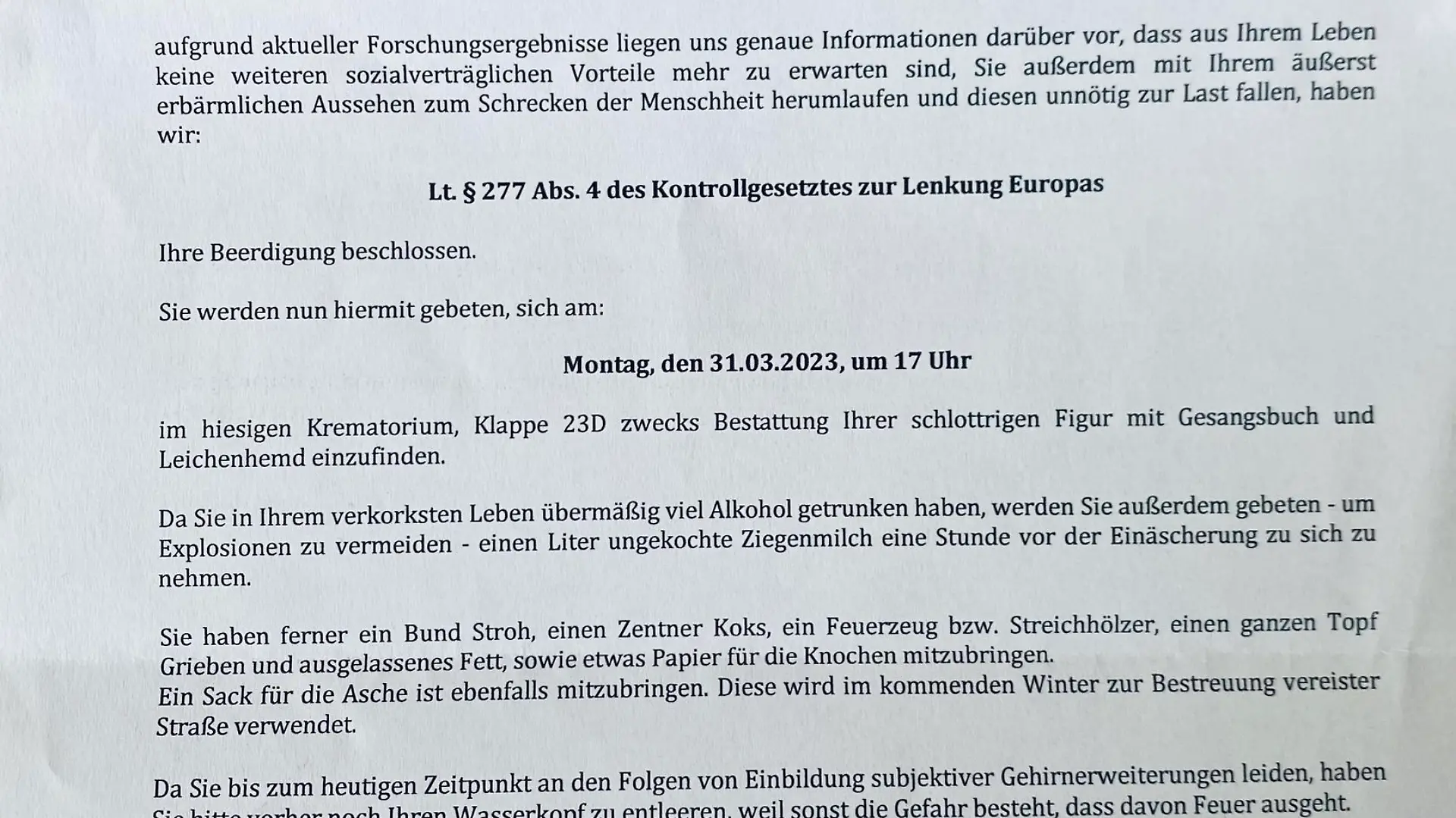 Diesen Brief hatte Nadine Weske nach eigenen Angaben in ihrem Briefkasten. Ist es ein schlechter Scherz oder eine echte Morddrohung?